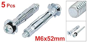 Amazon.co.jp: uxcell アンカーボルト ボルト M6x52mm